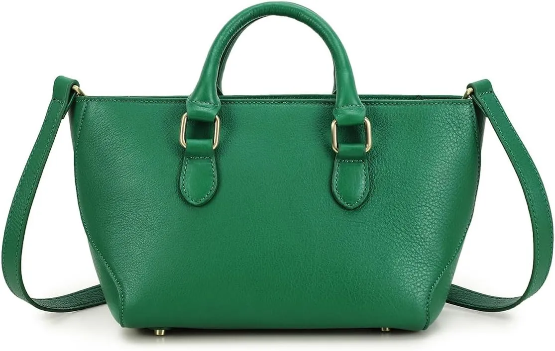 Contacts Full Grain Leather Crossbody Bag Womens Small Tote Bag Shoulder Bag Travel Satchel Work Handbag