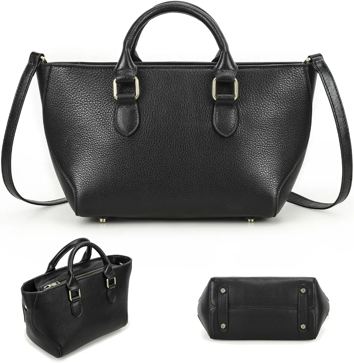 Contacts Full Grain Leather Crossbody Bag Womens Small Tote Bag Shoulder Bag Travel Satchel Work Handbag