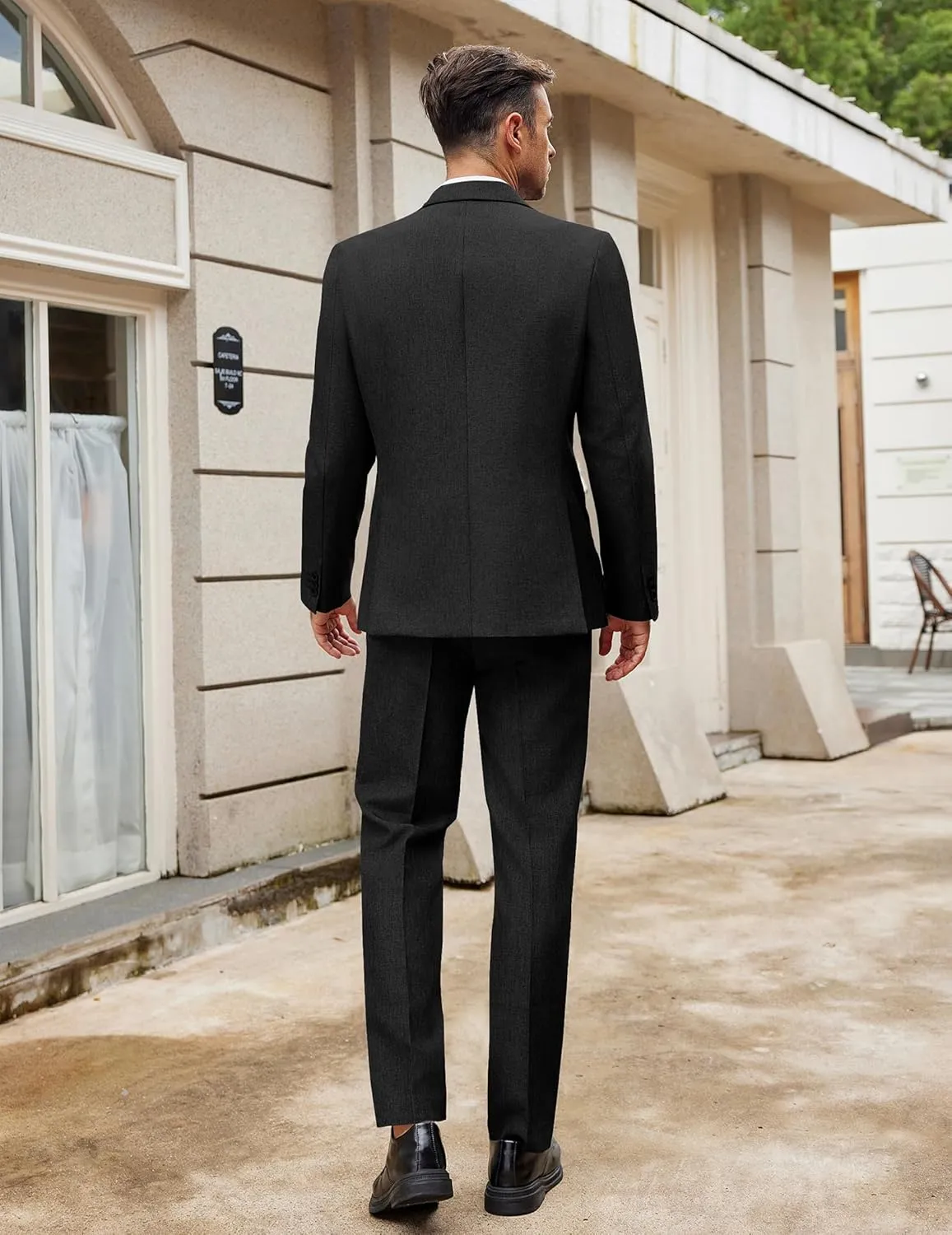 COOFANDY Men Suits Classic Fit 2 Piece Suit Set One Button Casual Blazer Wedding Bussiness Suit Separates