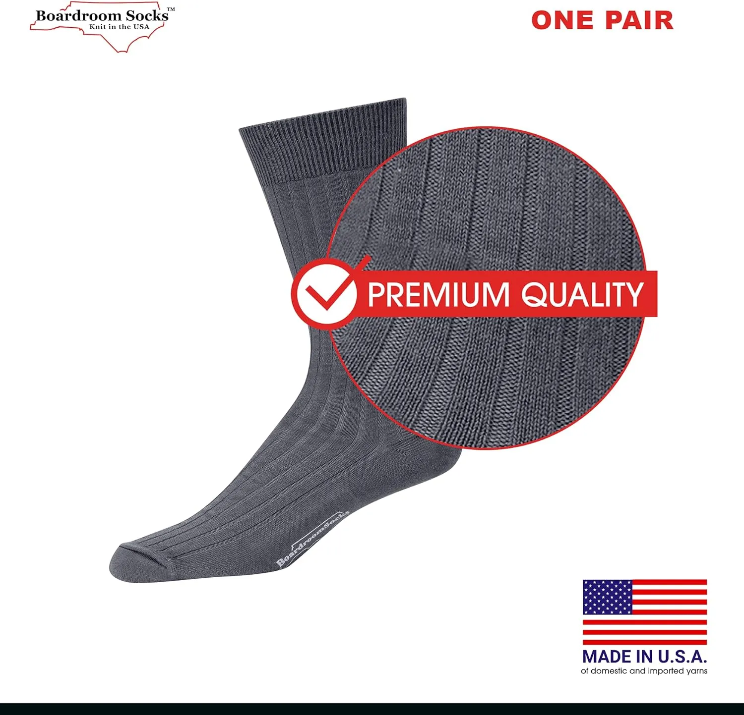 Cotton Dress Socks for Men – Comfortable Men’s Executive Socks – Classic Mid-Calf Dress Socks by Boardroom Socks