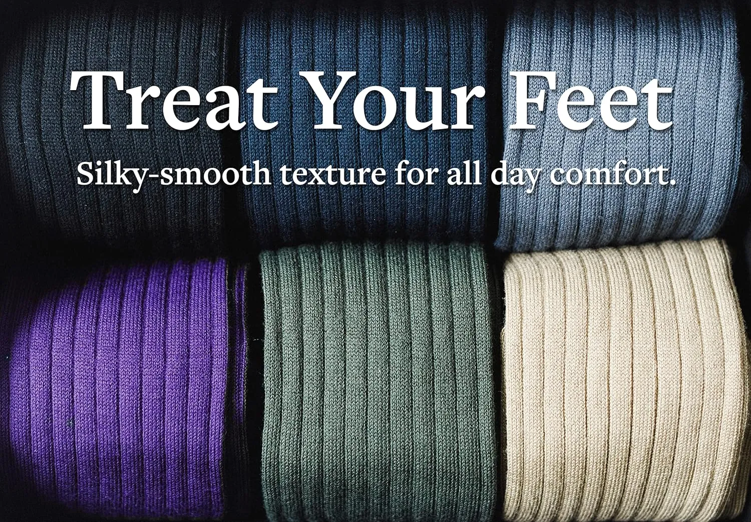 Cotton Dress Socks for Men – Knee High Men's Executive Socks – Classic Over the Calf Dress Socks by Boardroom Socks