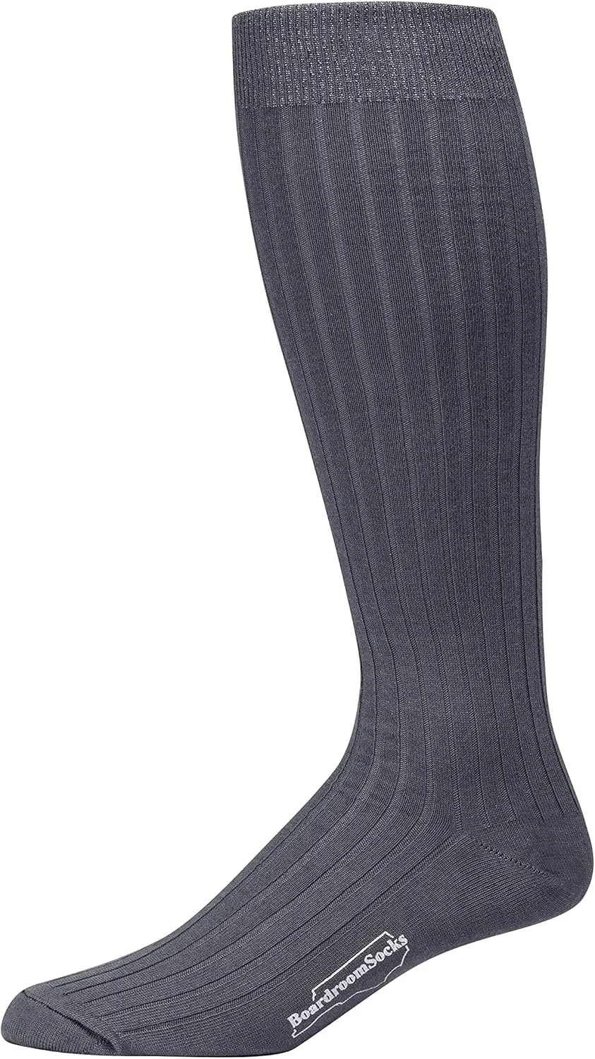 Cotton Dress Socks for Men – Knee High Men's Executive Socks – Classic Over the Calf Dress Socks by Boardroom Socks