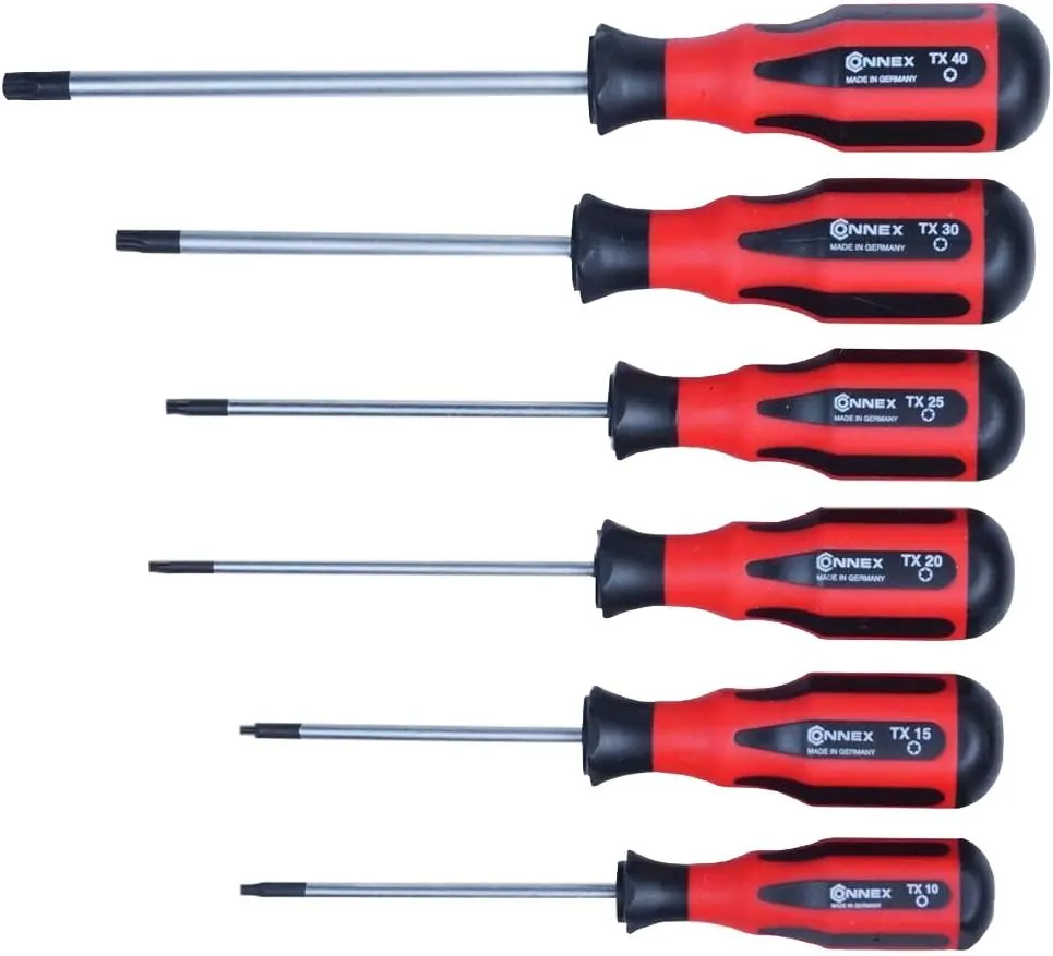 COX312996 TX Professional Screwdriver Set, Silver/Black/Red, Set of 6 Piece