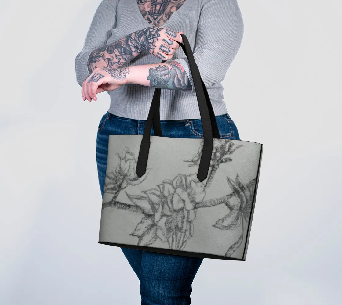 Creative Timely shipping Leather Apple Bag Tote Blossoms Vegan