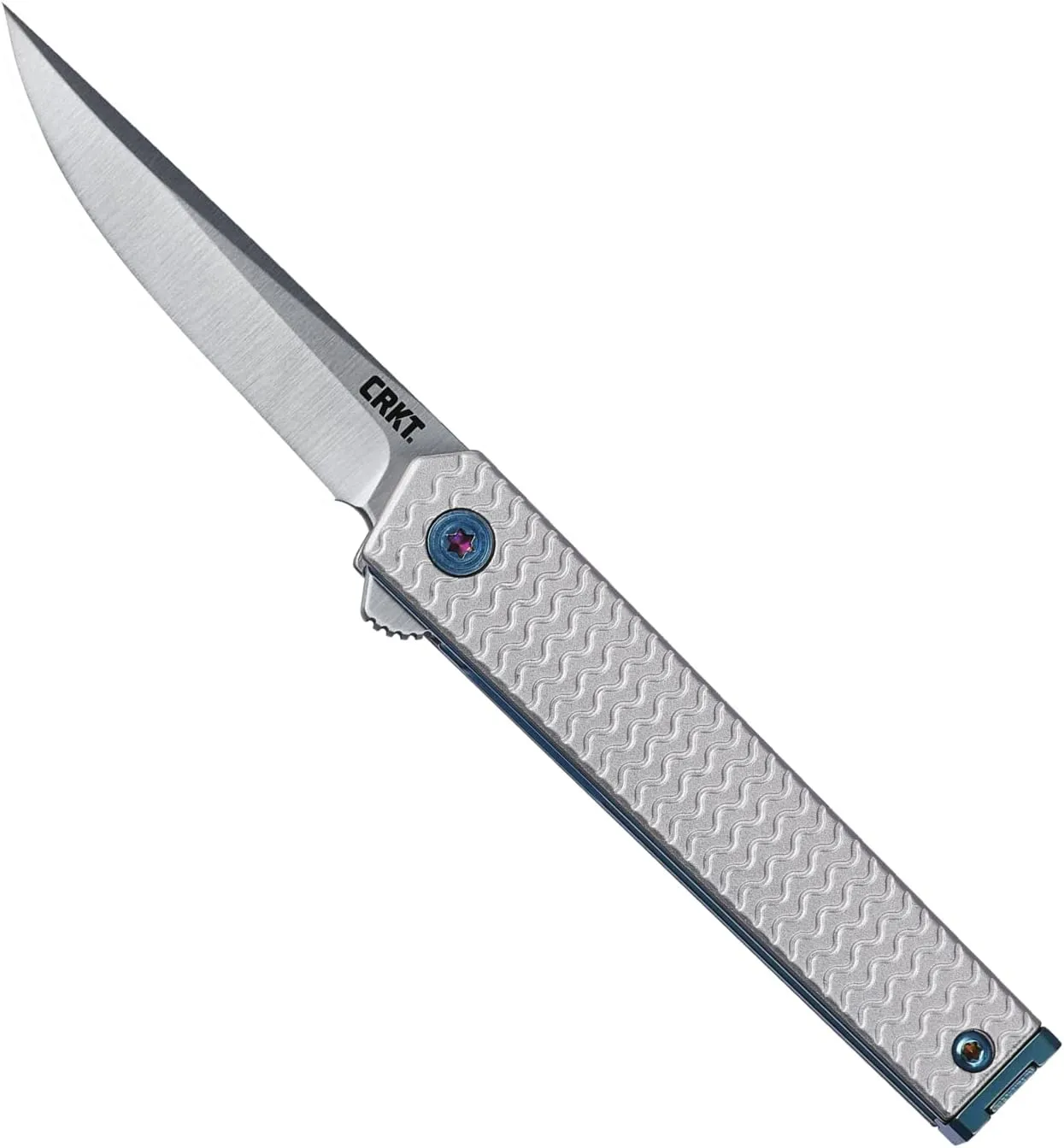 CRKT Ceo Microflipper EDC Folding Pocket Knife: Gentleman's Knife, Everyday Carry, Liner Lock, Aluminum Handle with Deep Carry Pocket Clip 7083