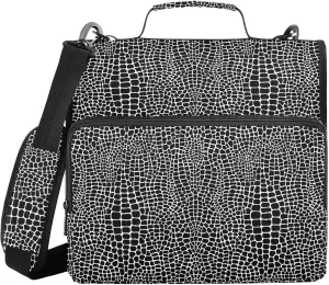 Crocodile Alligator Skin Binder Bag 3 Ring Binder Trapper Keeper Zipper Binders Organizer for Office