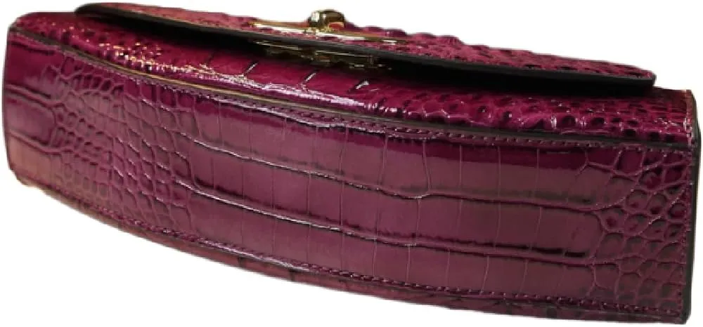 Crocodile Pattern Leather Women's Bag Small Design Saddle Purse Top Handle Satchel Crossbody Handbag Shoulder Messenger Bags