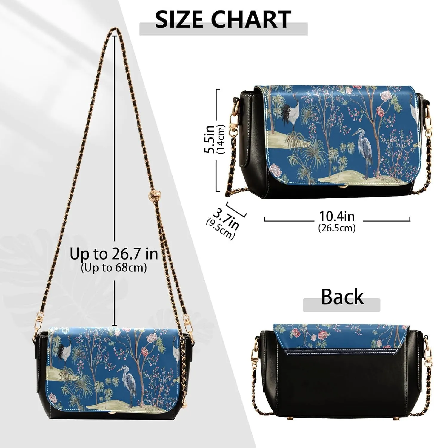 Crossbody Bags for Women Trendy Women's Black Shoulder Bag Small PU Leather Flap Cross Body Bag Handbags