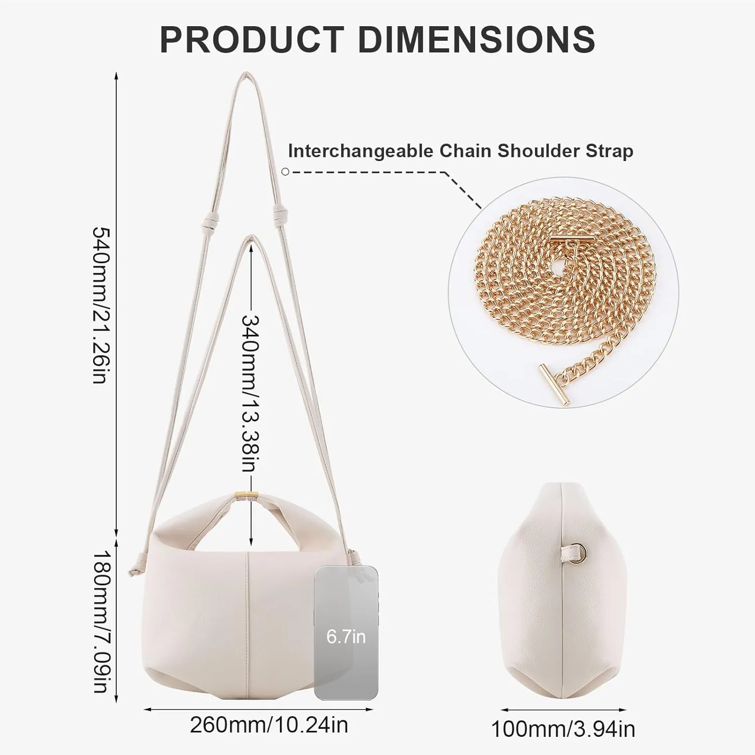 Crossbody Bags Purse Top Handle Bag Chic Dumpling Clutch Designer Small Faux Leather Shoulder Hobo Satchels for Women
