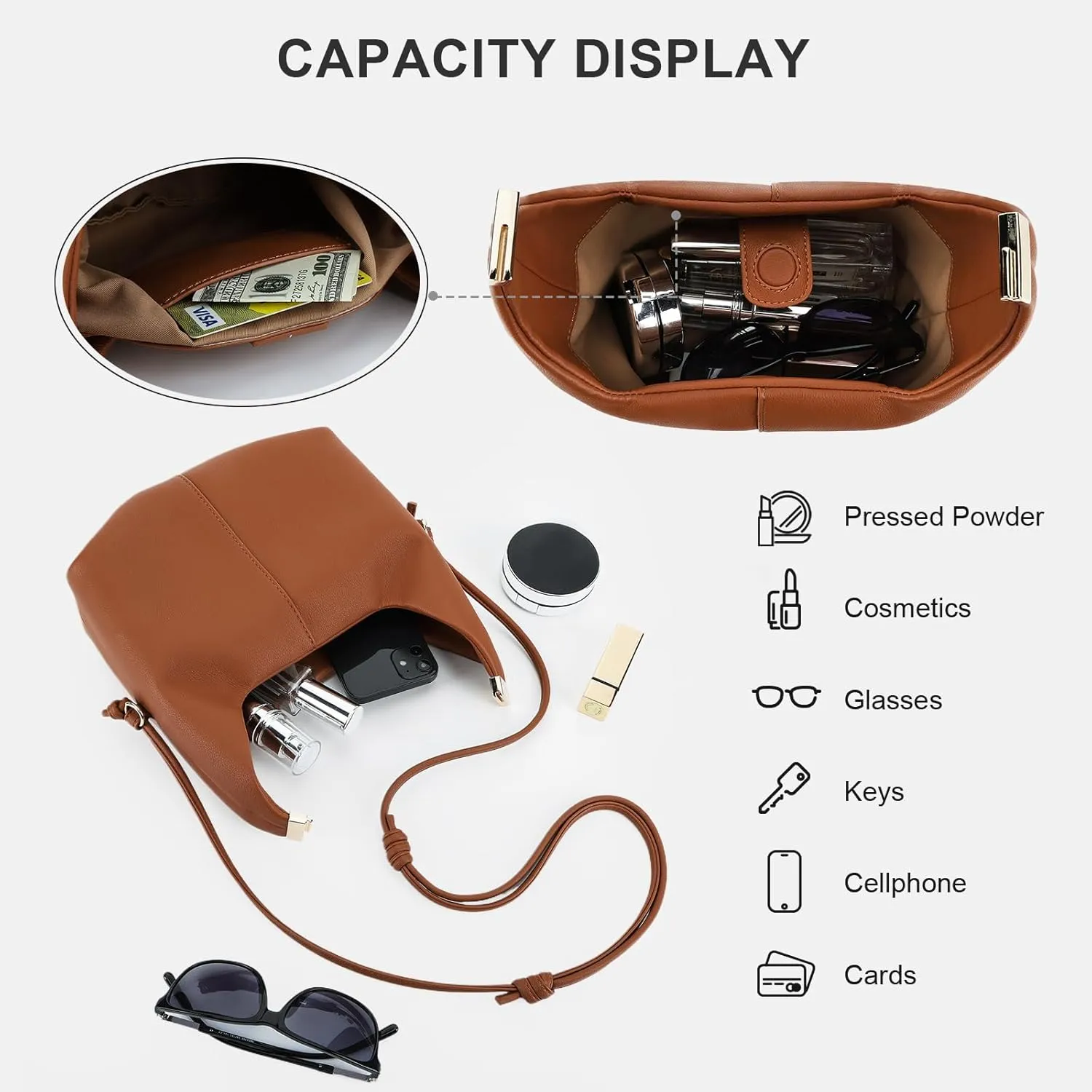 Crossbody Bags Purse Top Handle Bag Chic Dumpling Clutch Designer Small Faux Leather Shoulder Hobo Satchels for Women