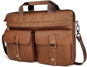 CSCDD Computer handbag European and American retro leather messenger shoulder bag men's briefcase business