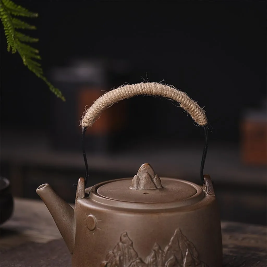 CSCDD Cooking Tea Stove Firewood Burning Beam Pot Retro Fire Carbon Teapot Outdoor Camping
