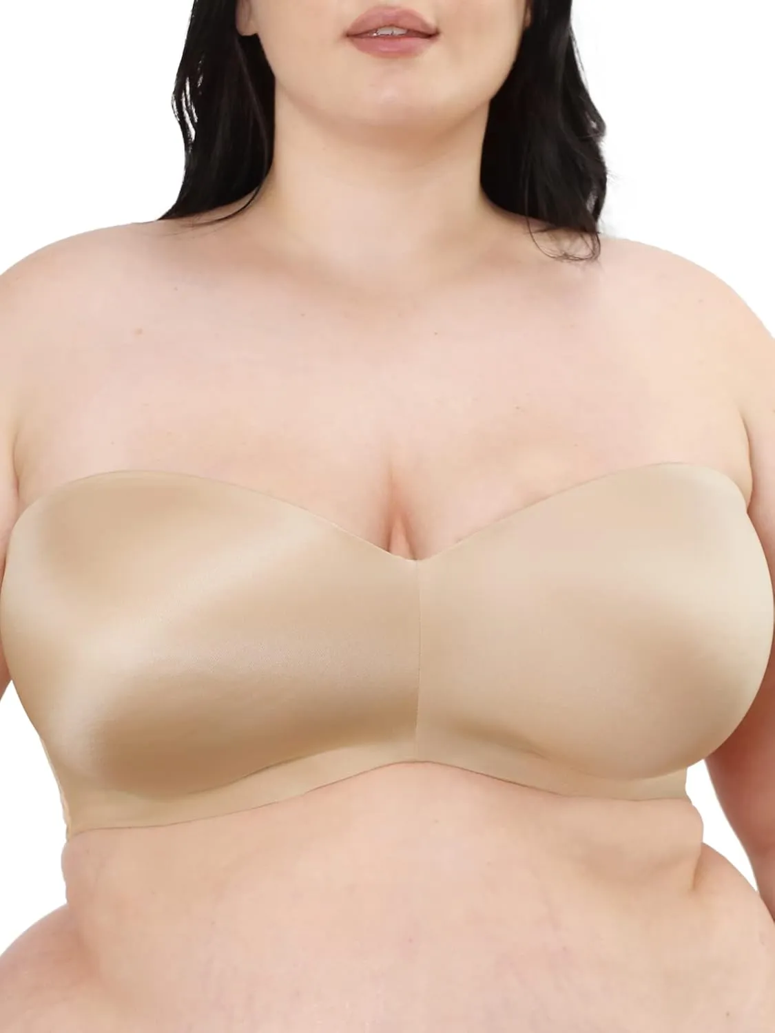 Curvy Couture Women's Smooth Strapless Multi-Way Bra