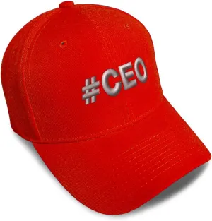 Custom Baseball Cap CEO Chief Executive Officer A Embroidery Strap Closure