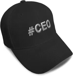 Custom Baseball Cap CEO Chief Executive Officer A Embroidery Strap Closure