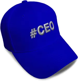 Custom Baseball Cap CEO Chief Executive Officer A Embroidery Strap Closure