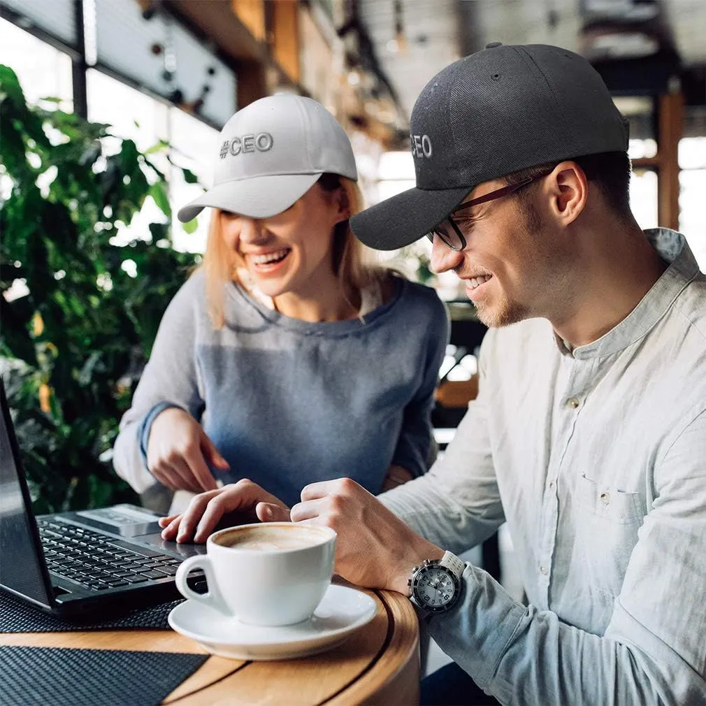 Custom Baseball Cap CEO Chief Executive Officer A Embroidery Strap Closure