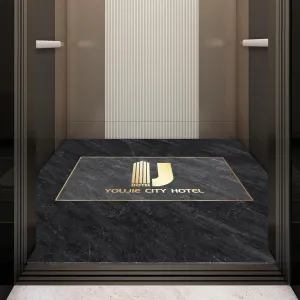Custom Commercial Grade Elevator Rug with Any Logo/Text Entryway Floor Mat Welcome Carpet Washable Non Slip Durable
