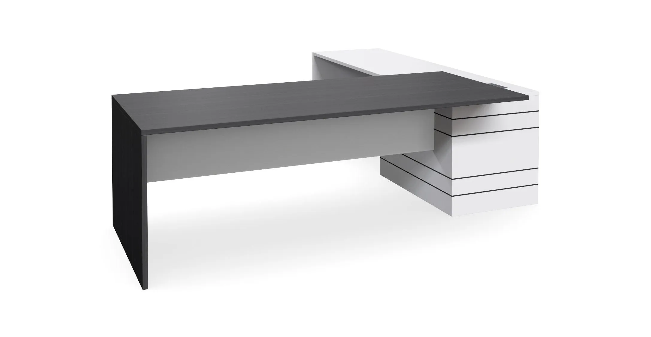 Custom Envoy 1.8m Executive Office Desk - Left Return