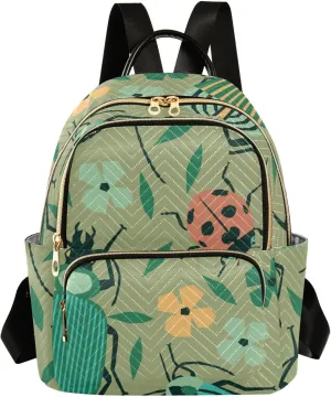 Cute Beetles Bugs Small Backpack Purse for Women Travel Bag Fashion Daypack Back Pack Shoulder Bag