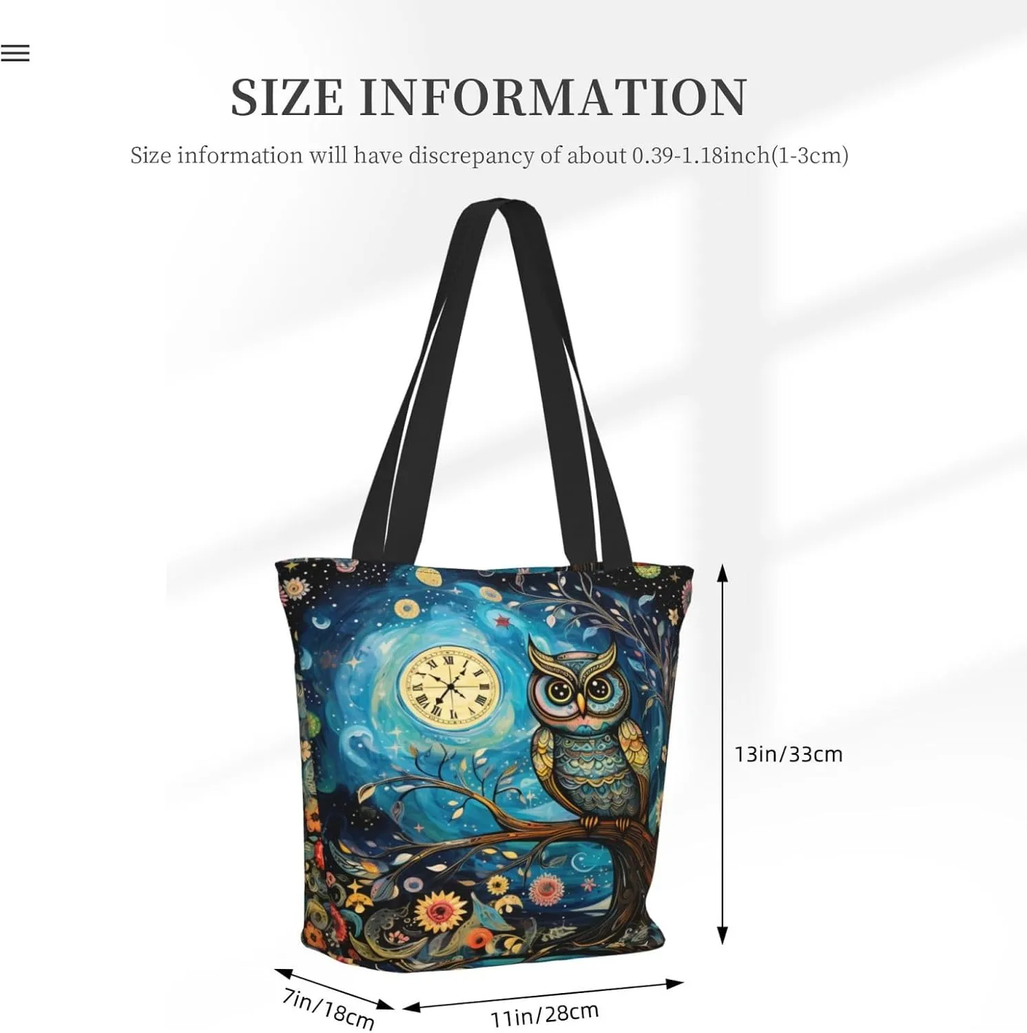 DADABULIU Tote Bag Reusable Grocery Bag Shoulder Bags with Zipper for Travel Beach Shopping Work Over 12 Years Old