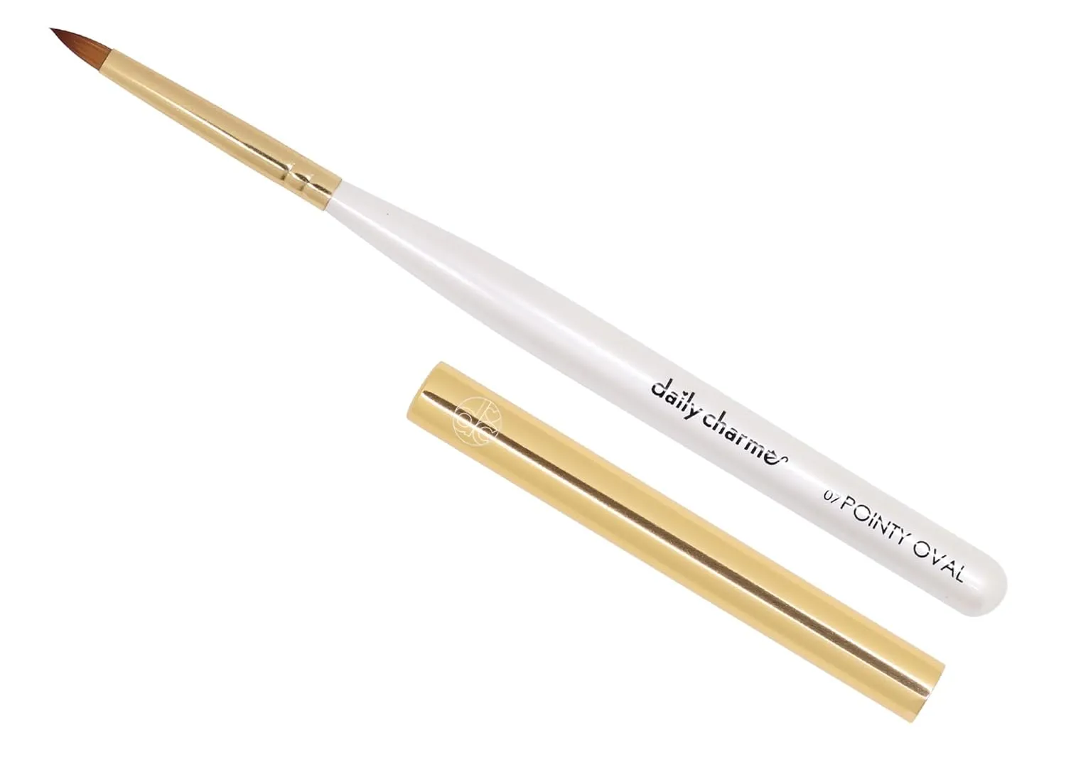 Daily Charme Nail Art Brush 07 Pointy Oval, Cone Shaped Oval Brush, Designed for Watercolor Blending and Floral Nail, Art DIY/Professional