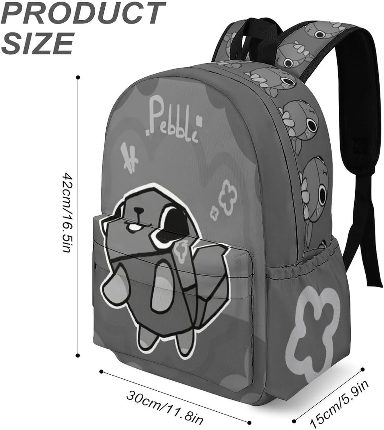 Dandy's World Backpack 16.5 Inch Single Compartment Double Shoulder Cartoon Cute Travel Backpack Lightweight