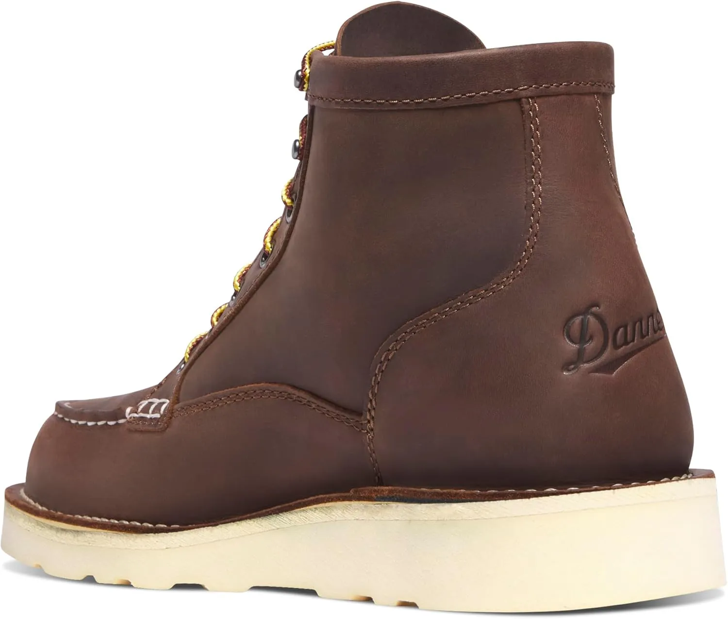 Danner 6” Bull Run Moc Toe Work Boots for Men - Oiled Full-Grain Leather Upper with Non Slip Wedge Outsole and 3-Density Cushion Footbed, EH Resistant