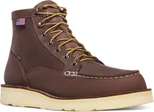 Danner 6” Bull Run Moc Toe Work Boots for Men - Oiled Full-Grain Leather Upper with Non Slip Wedge Outsole and 3-Density Cushion Footbed, EH Resistant