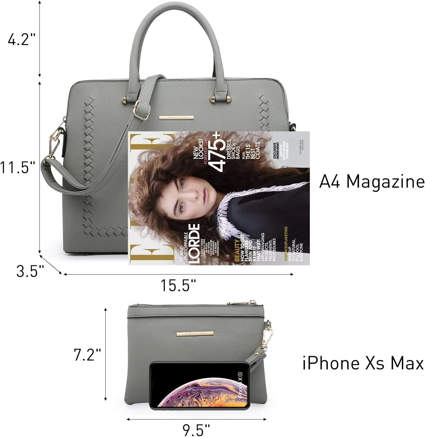 Dasein Laptop Bag for Women 14 Inch Computer Shoulder Bag Large Capacity Messenger Bag Business Office Professional Work Tote