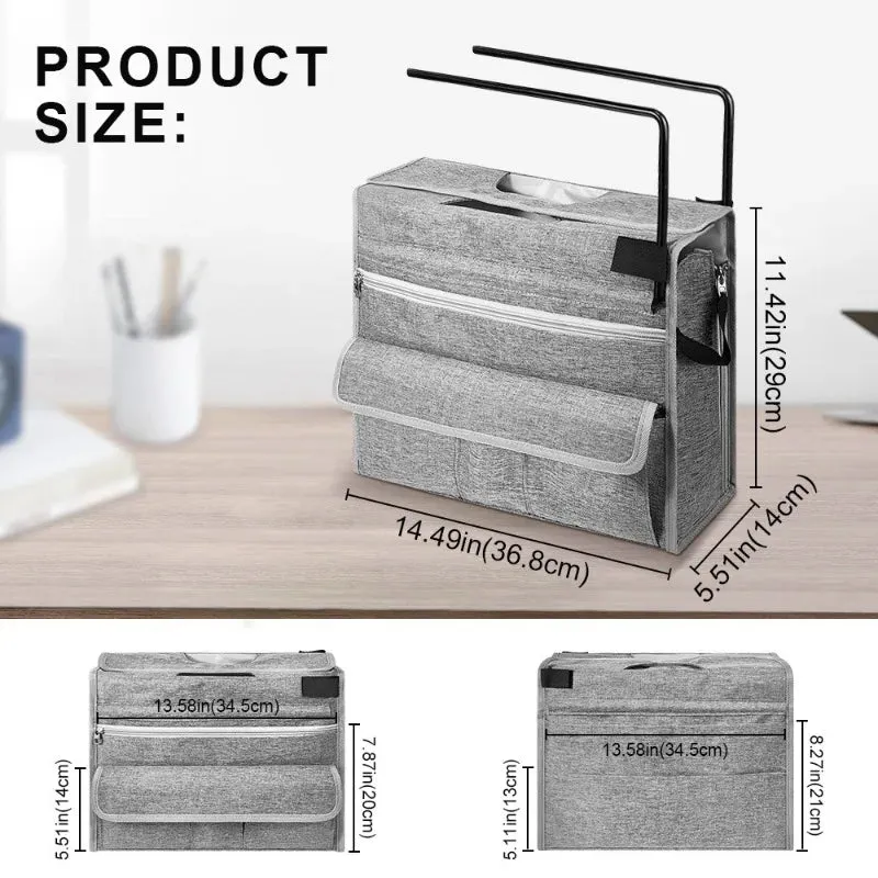 Desk Hanging Storage Bag For Office Supplies 36.8 X 29 X 14 Cm