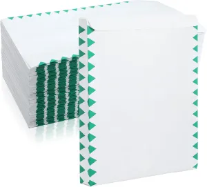 Dianelhall 50 Pcs Tear Resistant Expandable Envelopes - 10" x 13" Catalog Booklet Expansion Mailer Envelopes with Self-adhesive Closure, High Density Synthetic Material for Secure Mailing