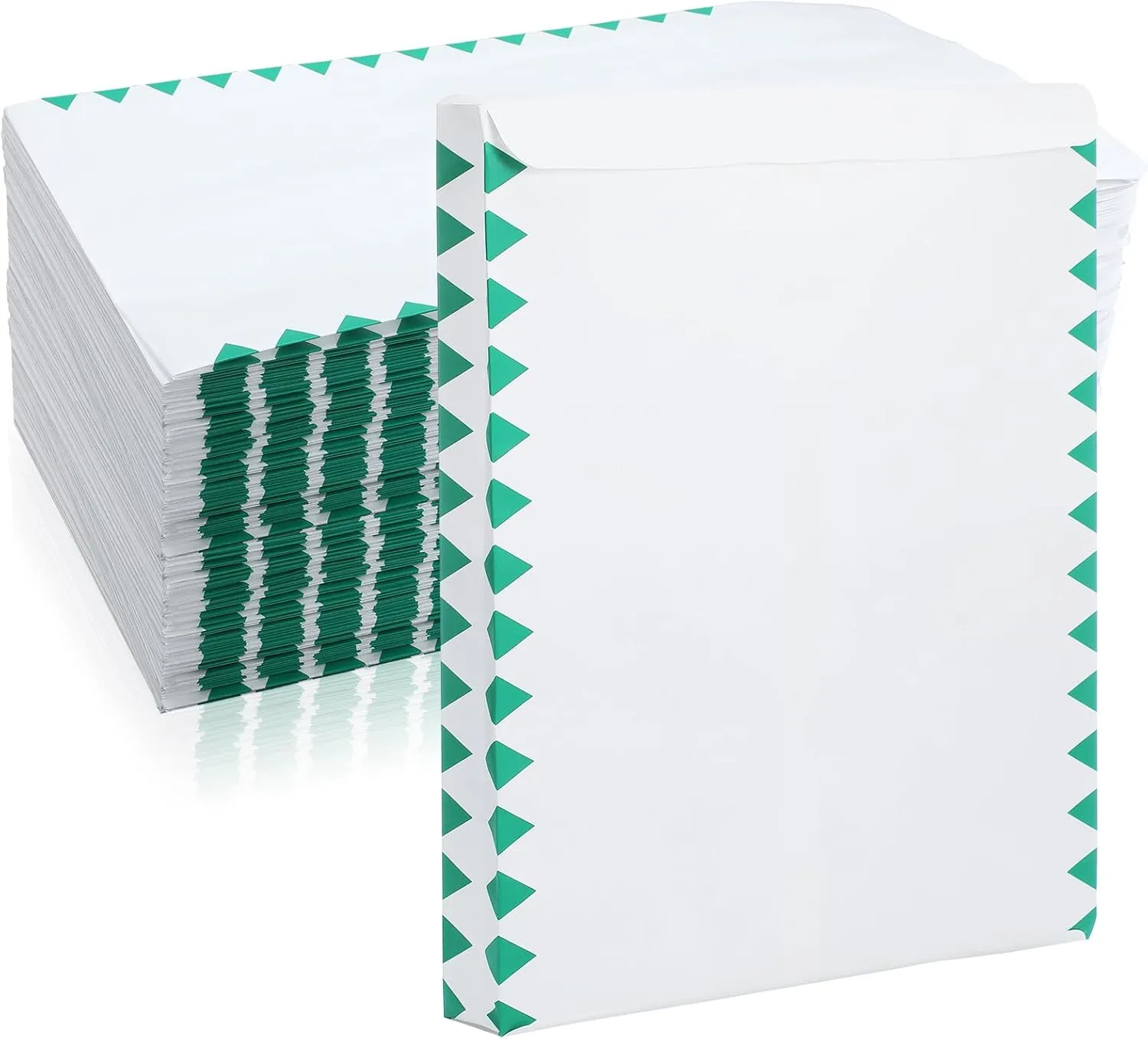 Dianelhall 50 Pcs Tear Resistant Expandable Envelopes - 10" x 13" Catalog Booklet Expansion Mailer Envelopes with Self-adhesive Closure, High Density Synthetic Material for Secure Mailing