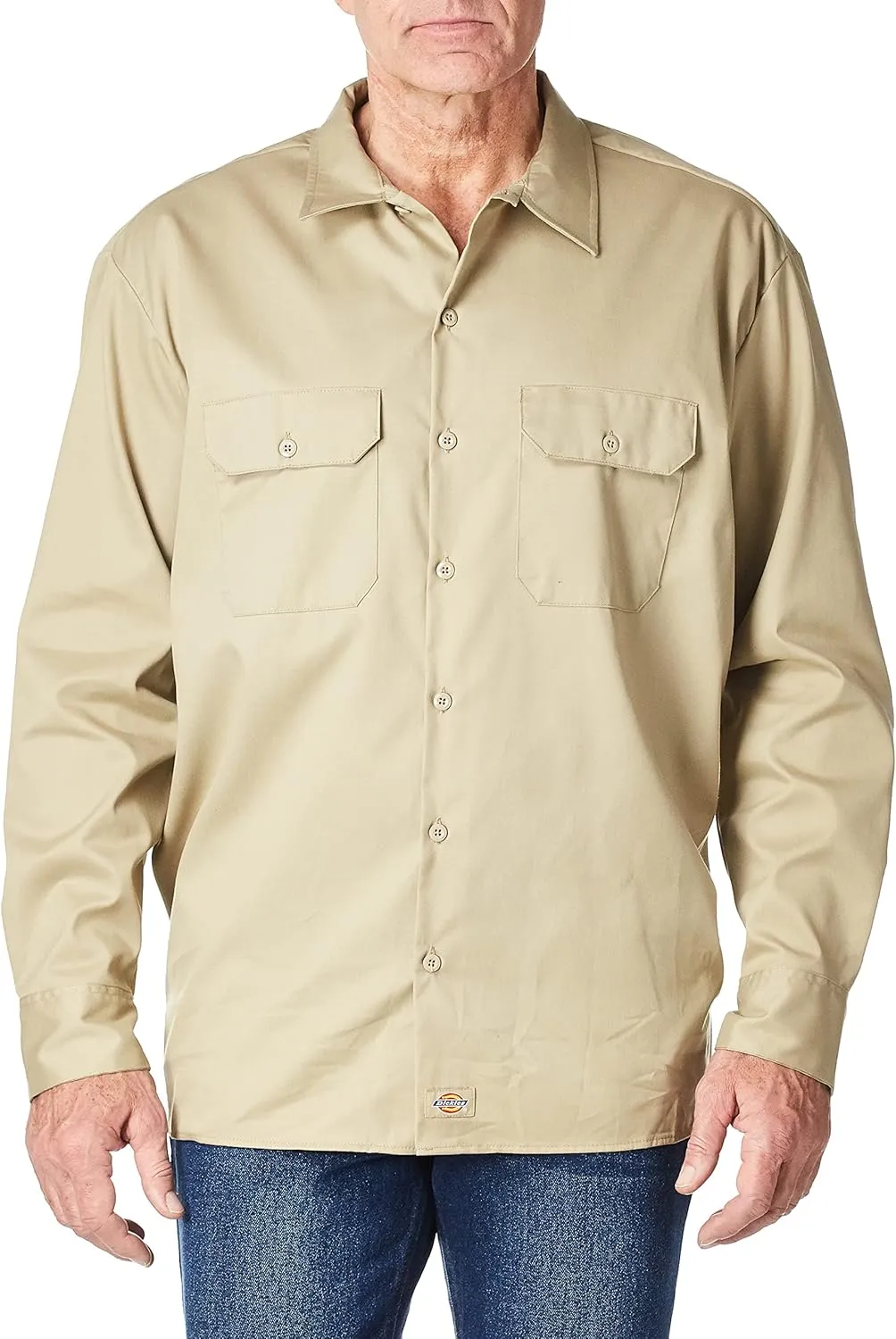 Dickies Men's Flex Relaxed Fit Long Sleeve Work Shirt