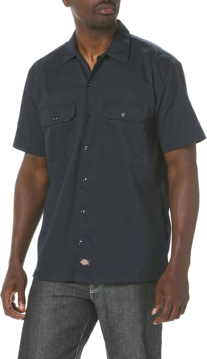 Dickies mens Flex Relaxed Fit Short Sleeve Work Shirt