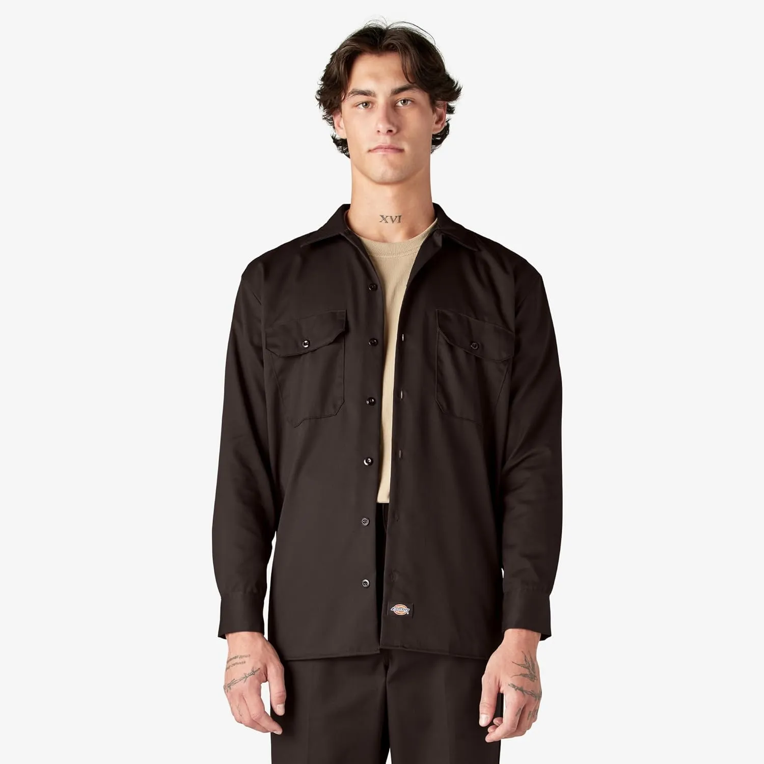 Dickies mens Long Sleeve Work Shirt