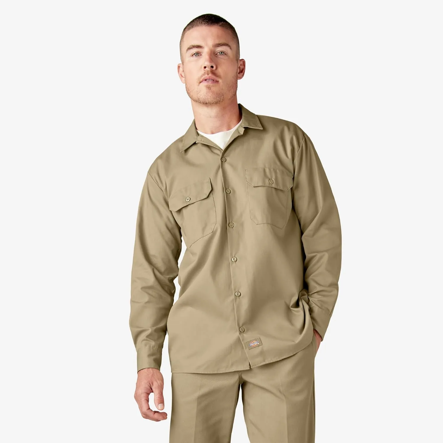 Dickies mens Long Sleeve Work Shirt