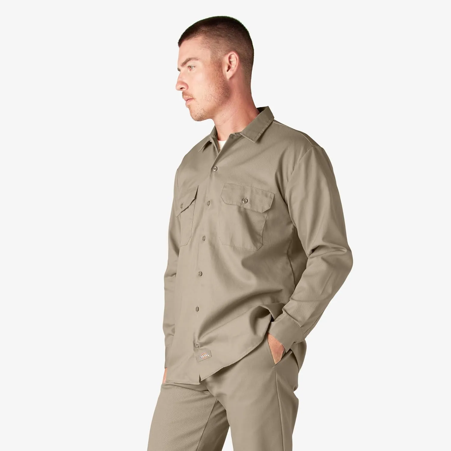 Dickies mens Long Sleeve Work Shirt