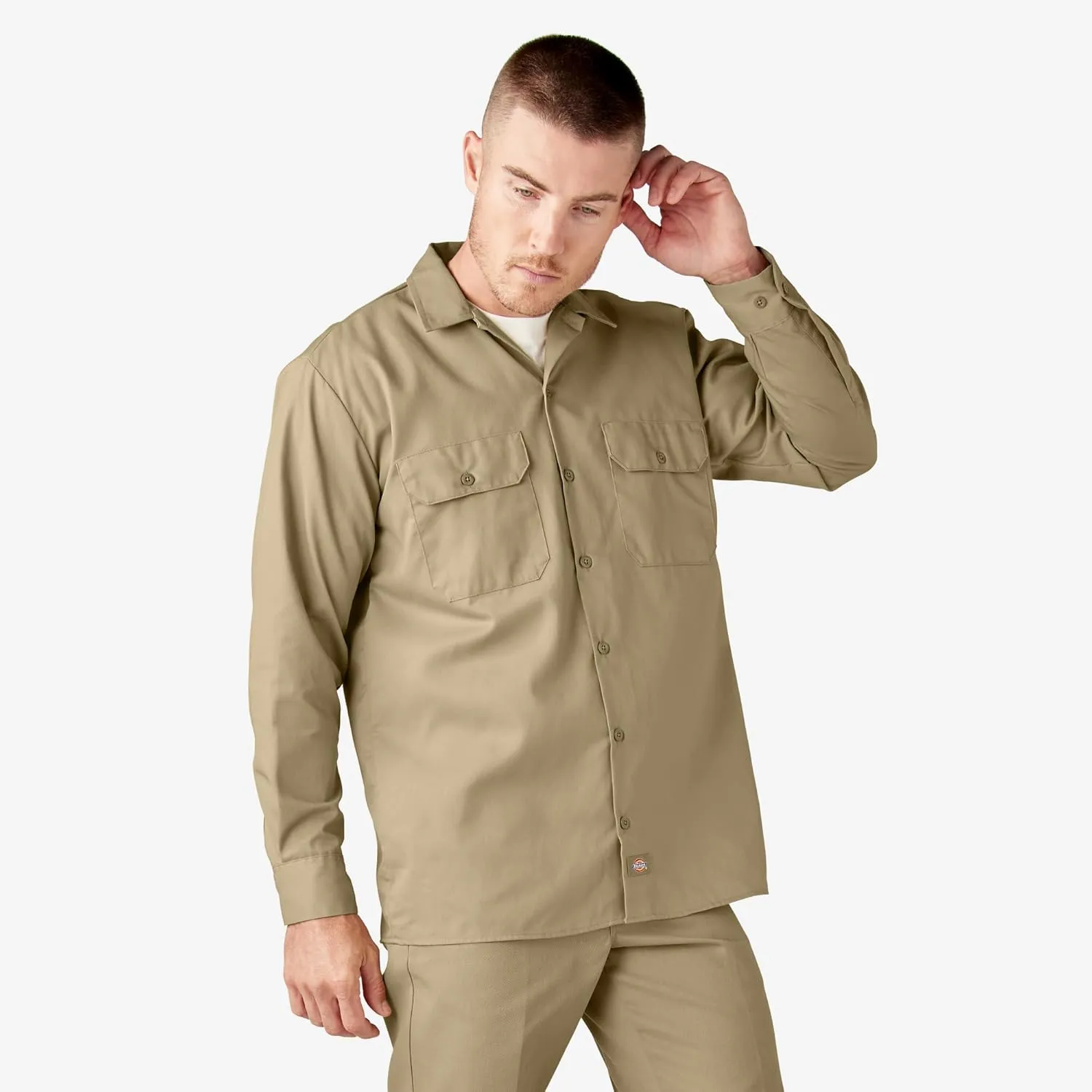 Dickies mens Long Sleeve Work Shirt