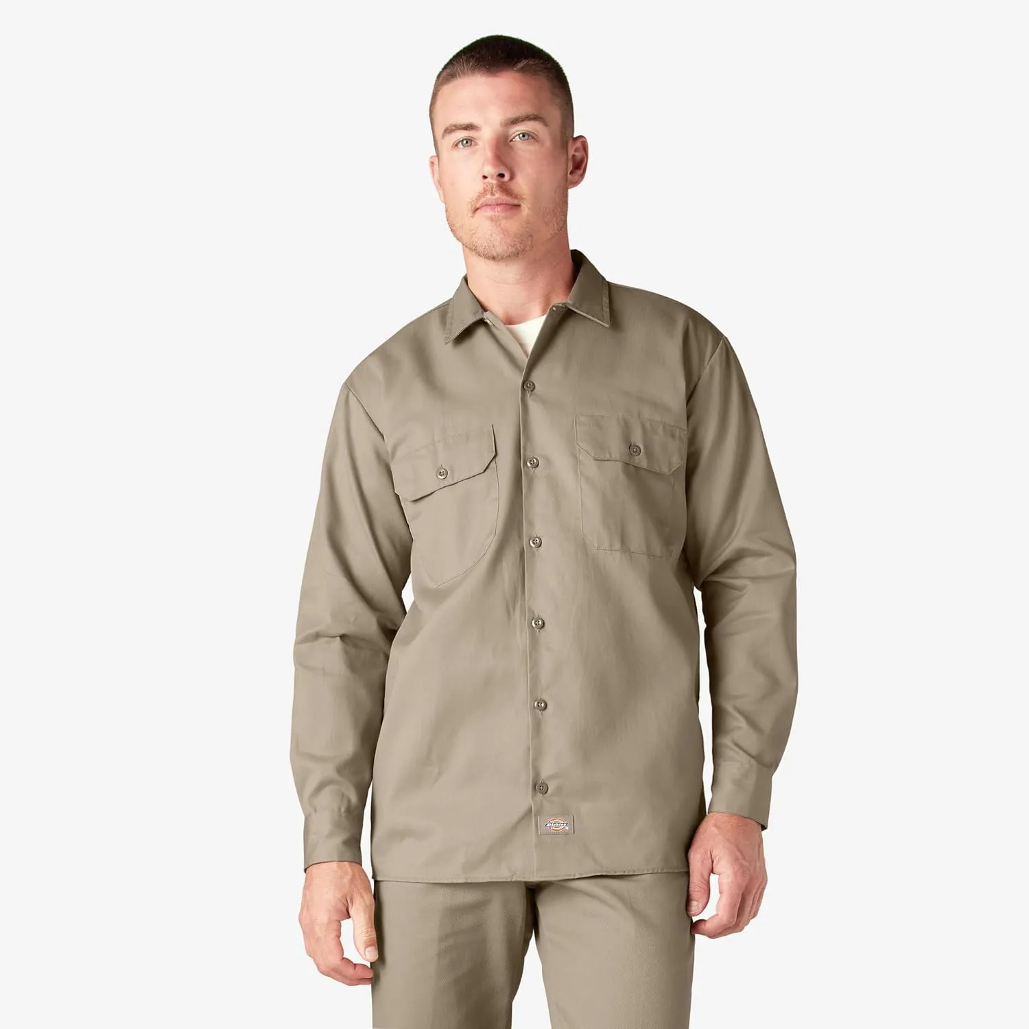 Dickies mens Long Sleeve Work Shirt