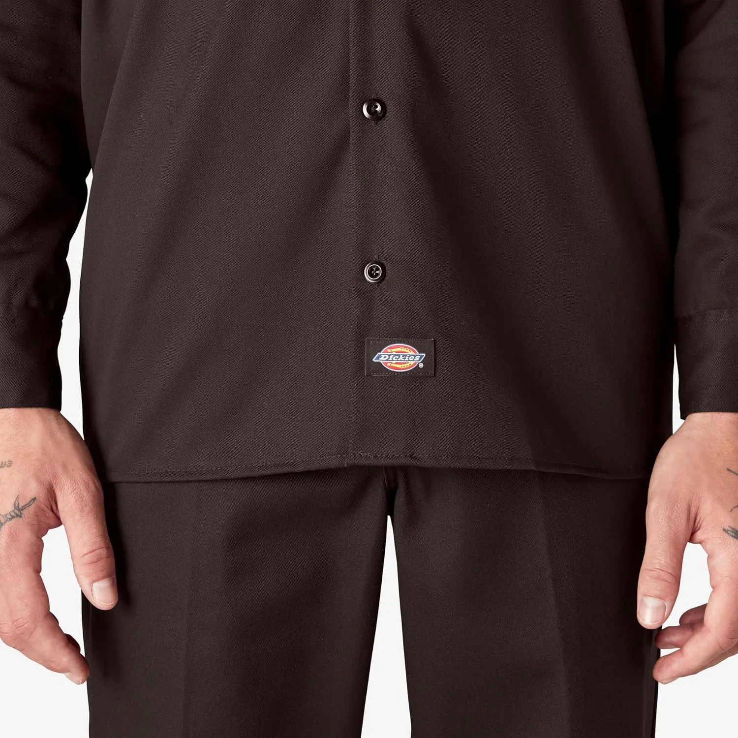 Dickies mens Long Sleeve Work Shirt