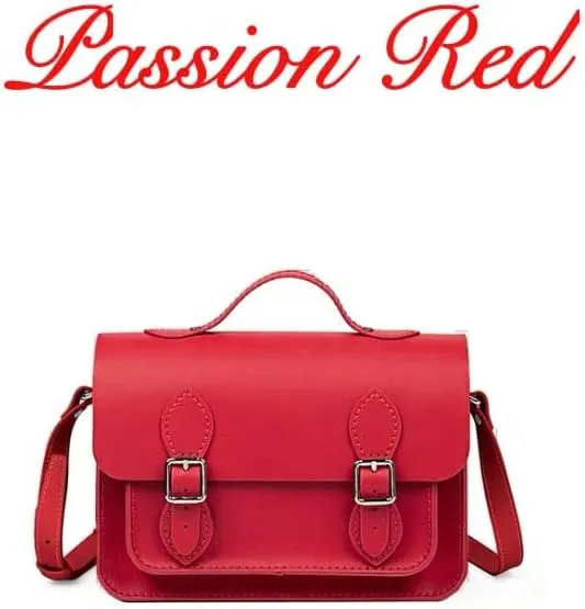 DIY Purse Bag Satchel Making Kit Cambridge Sewing Pattern Wallet PU Leather Material Craft Tool Set Handmade Handbag Shoulder Bag pdf Sew Knit Stitch Woman Girl Birthday Holiday Day Gift (6.Red)