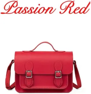 DIY Purse Bag Satchel Making Kit Cambridge Sewing Pattern Wallet PU Leather Material Craft Tool Set Handmade Handbag Shoulder Bag pdf Sew Knit Stitch Woman Girl Birthday Holiday Day Gift (6.Red)