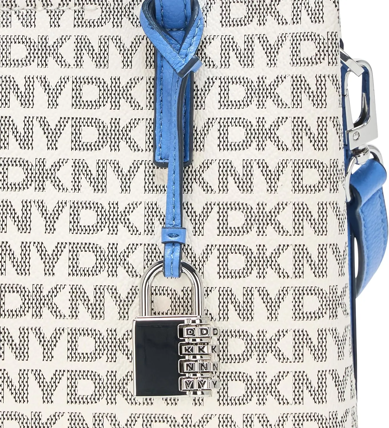 DKNY Farah Logo Crossbody Satchel with Padlock Charm
