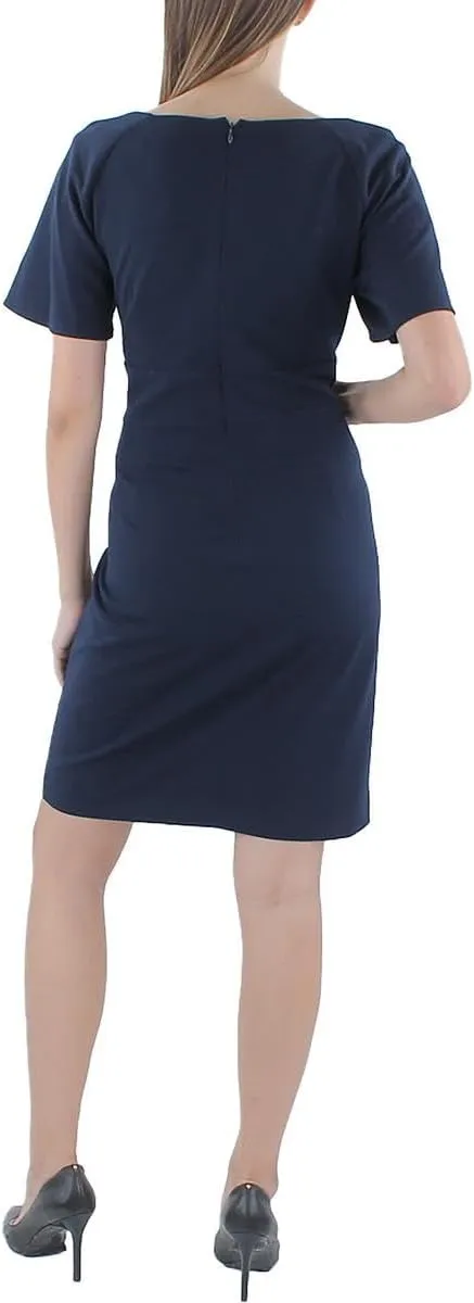 DKNY womens Cape Sleeve V-neck Midi Dress