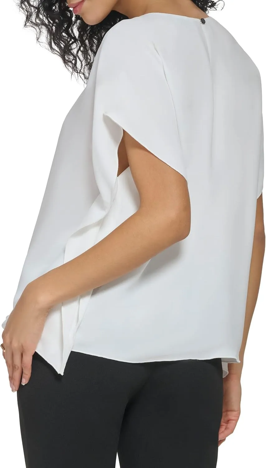 DKNY Women's Everyday Casual Shortsleeve Top