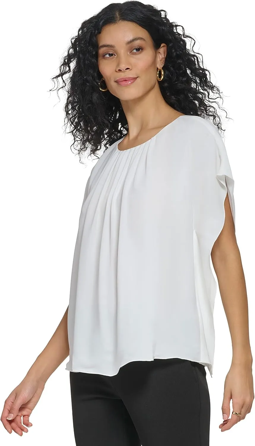 DKNY Women's Everyday Casual Shortsleeve Top