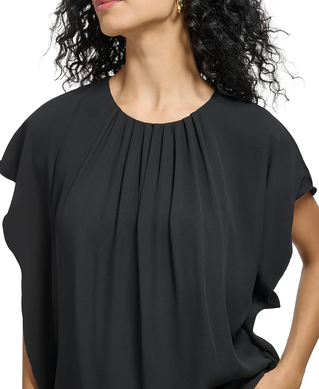 DKNY Women's Everyday Casual Shortsleeve Top