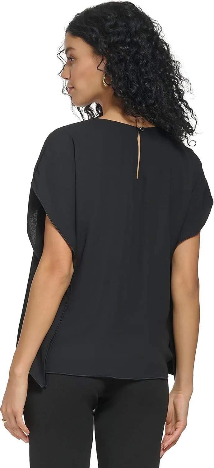 DKNY Women's Everyday Casual Shortsleeve Top
