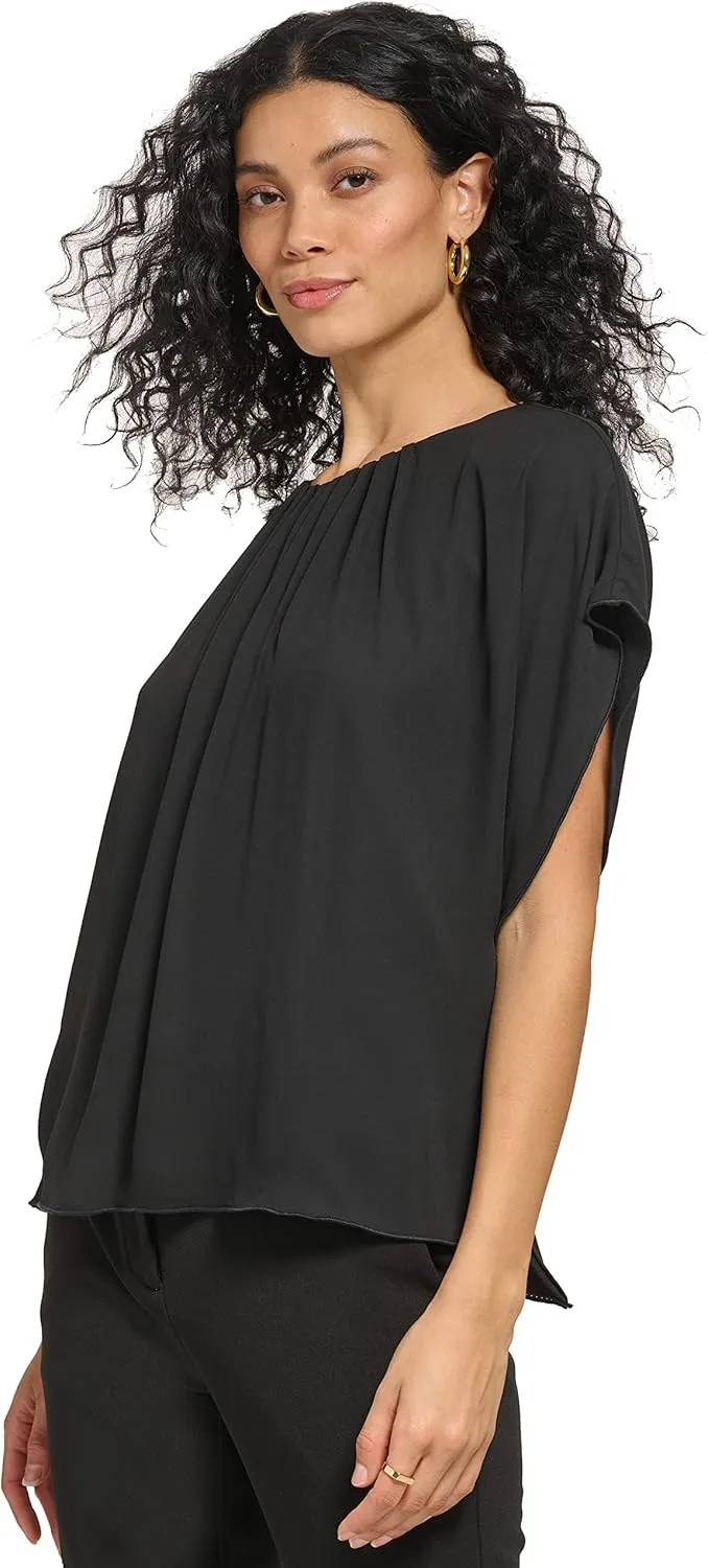 DKNY Women's Everyday Casual Shortsleeve Top